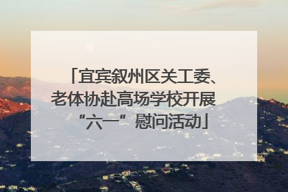 宜宾叙州区关工委、老体协赴高场学校开展“六一”慰问活动